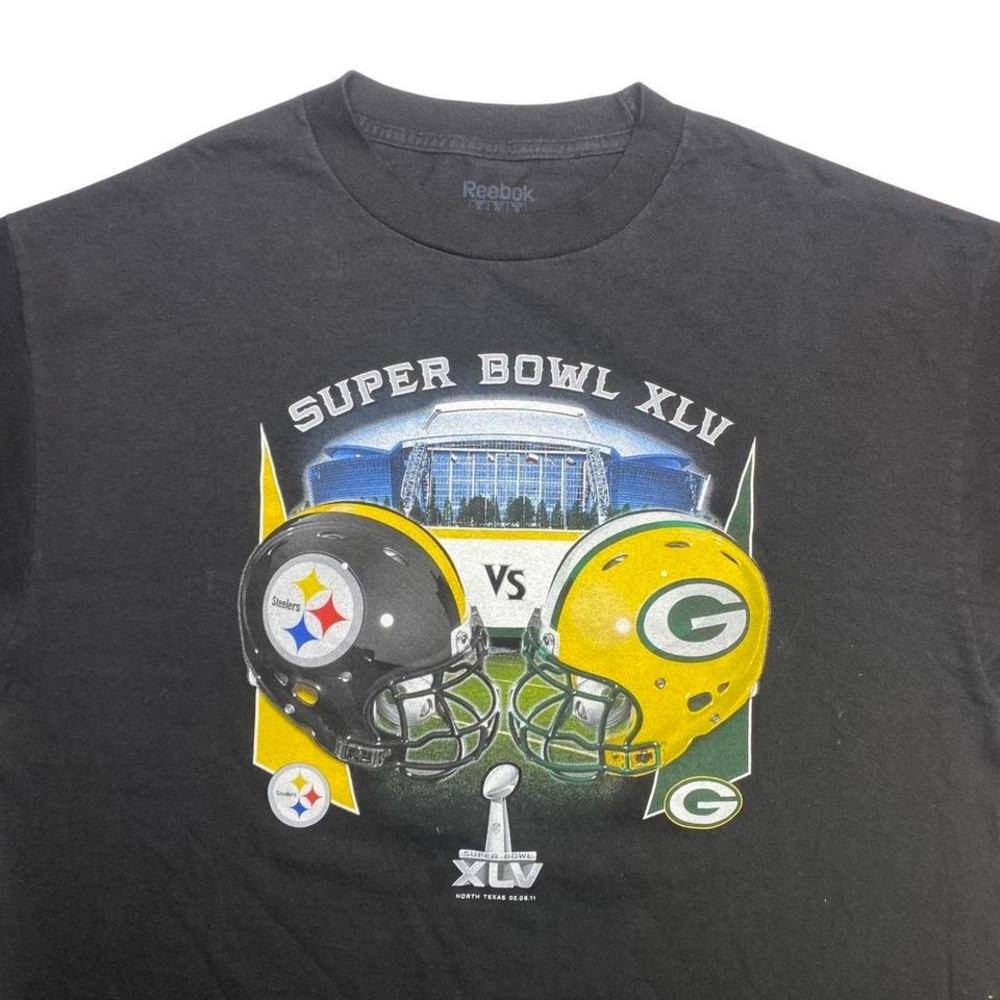 2010 Super Bowl Pittsburgh Steelers vs Green Bay Packers football shirt